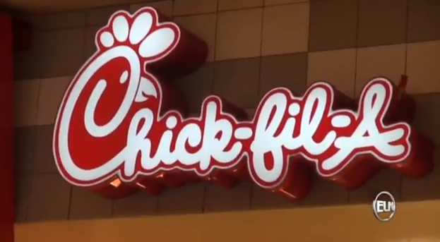 After making national news in fall 2012, the Elon Board of Trustees decided to keep the controversial food vendor on campus, electing to move it to Downstairs McEwen.   http://elonlocalnews.com/2013/04/vendor-policy-committee-votes-in-favor-of-chick-fil-a-at-elon-university/