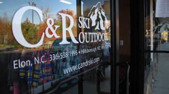 C&R Ski Outdoor in Elon stayed open during the snowstorm to sell winter gear.