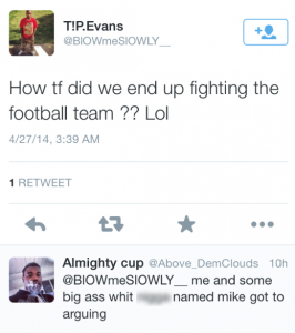 Tweets sent after the party.