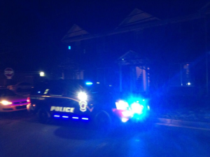 Police respond to 203 W. College Ave early Sunday morning. Photo by Al Drago. 