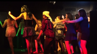 Performers dressed in drag to raise awareness for Spectrum and LGBTQIA.