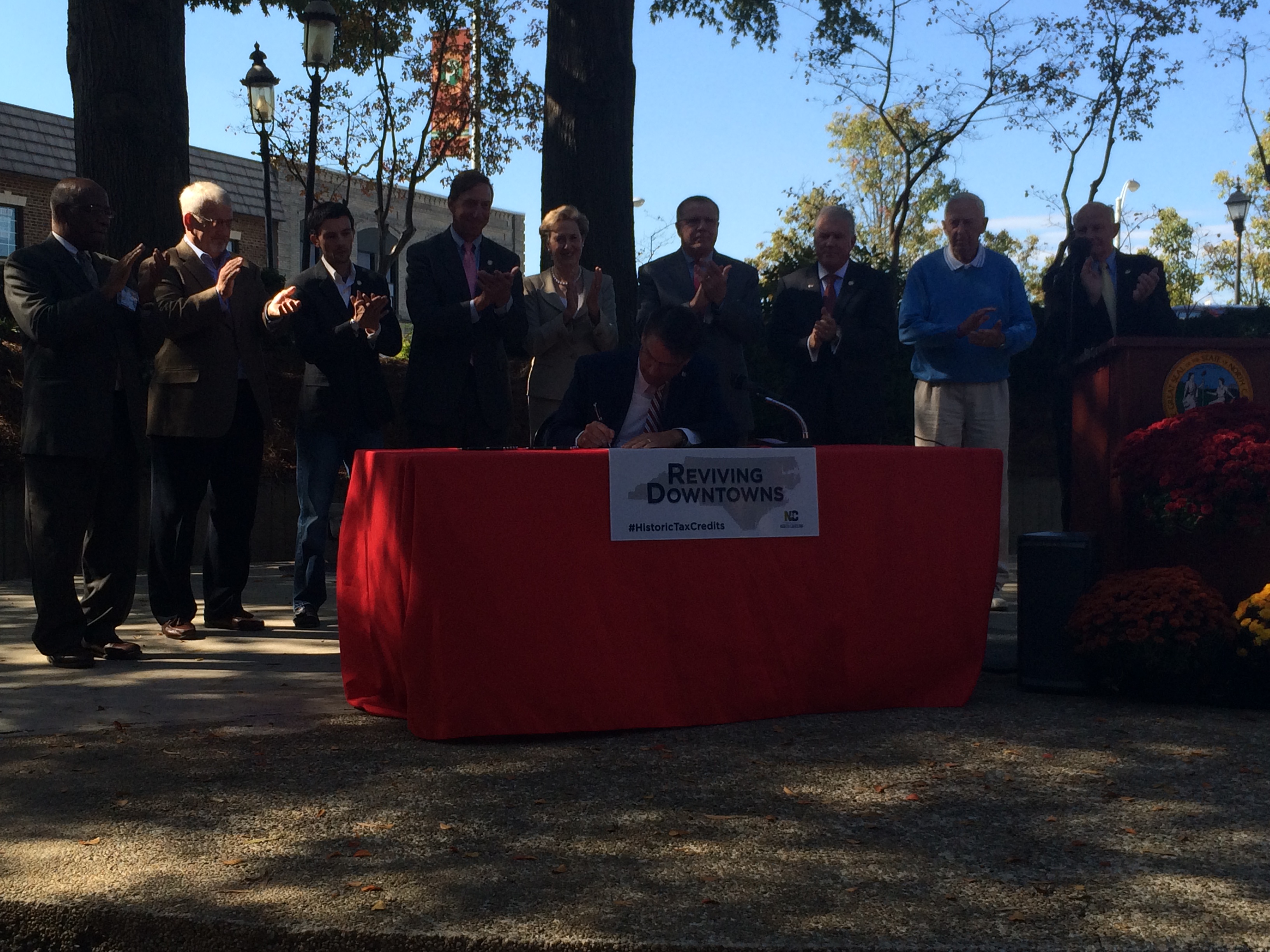 Legislators and mayors of various North Carolina counties were asked by Governor McCrory to join him as he signed the proclamation.