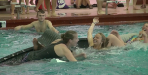 Students tried their best to stay afloat, but sometimes, the water in the canoe was just too much.