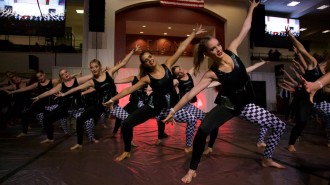 Elon University's fraternities and sororities take part in the annual Greek Week Dance competition. (Daniel MacLaury/ELN)