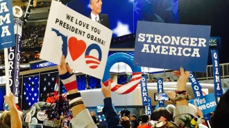 Crowd excited to hear from Pres. Obama